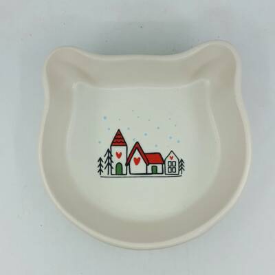 KIRMIZI ŞİRİN EVLER-KEDİ MAMA KABI - TRANSPARAN - 1