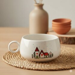 KIRMIZI ŞİRİN EVLER-LUNA KUPA - TRANSPARAN - 