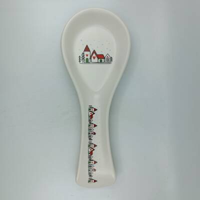 KIRMIZI ŞİRİN EVLER-SERAMİK KAŞIKLIK - TRANSPARAN GÖVDE - 1