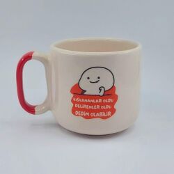 KISKANANLAR OLDU DELİRENLER - ARYA ÇAY FİNCANI - KIRMIZI SAP - 