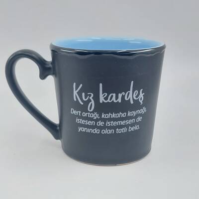 KIZ KARDEŞ-İDA KUPA - SİYAH SAP SİYAH GÖVDE MAVİ İÇ - 1