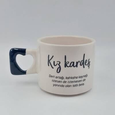 KIZ KARDEŞ-KALP KUPA - SİYAH SAP - 1