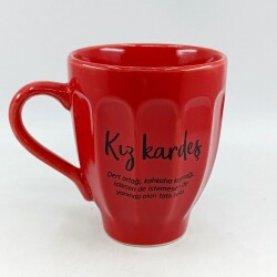 KIZ KARDEŞ-KAMPANYALI KUPA - UZUN FORM KIRMIZI - 