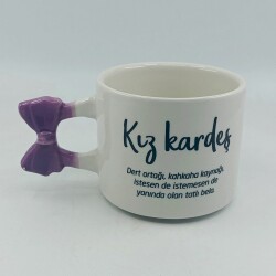 KIZ KARDEŞ-KURDELE KUPA - MOR SAP - 