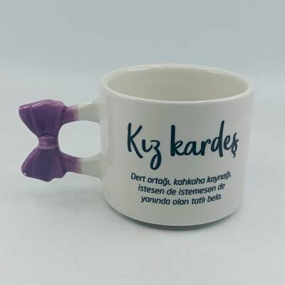 KIZ KARDEŞ-KURDELE KUPA - MOR SAP - 1