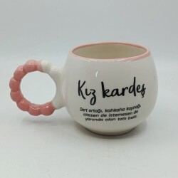 KIZ KARDEŞ-PUF KUPA - PEMBE SAP PEMBE TURNET - 