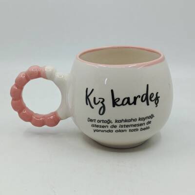 KIZ KARDEŞ-PUF KUPA - PEMBE SAP PEMBE TURNET - 1