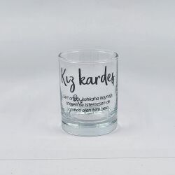 KIZ KARDEŞ-SHOT BARDAĞI - ŞEFFAF - 