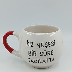 KIZ NEŞESİ BİR SÜRE TADİLATTA-BALON KUPA - KIRMIZI SAP - 