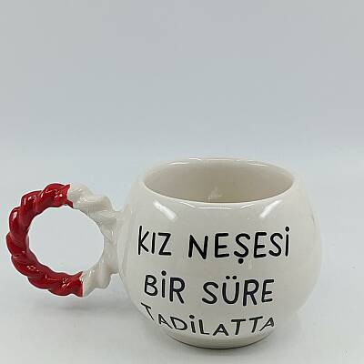 KIZ NEŞESİ BİR SÜRE TADİLATTA-BALONCUK KUPA - KIRMIZI SAP - 1