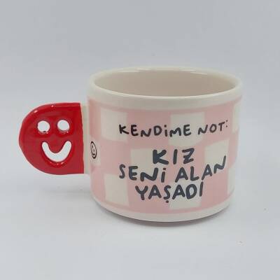 KIZ SENİ ALAN YAŞADI-SMİLE KUPA - KIRMIZI SAP - 1