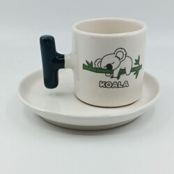 KOALA-T TÜRK KAHVESİ FİNCANI - YEŞİL SAP - 