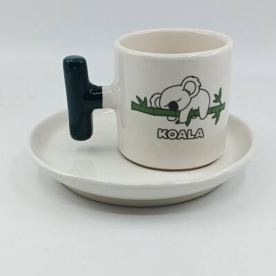 KOALA-T TÜRK KAHVESİ FİNCANI - YEŞİL SAP - 1