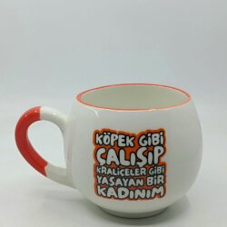 KÖPEK GİBİ ÇALIŞIP-BALON KUPA - TURUNCU SAP TURUNCU TURNET - 