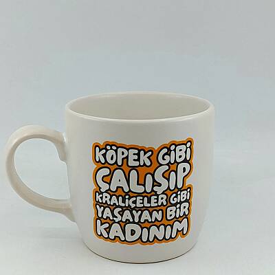 KÖPEK GİBİ ÇALIŞIP-BODUR KUPA - TRANSPARAN - 1