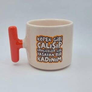 KÖPEK GİBİ ÇALIŞIP - T KUPA - TURUNCU SAP - 1