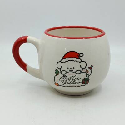 KÖPEKÇİK MUTLU YILLAR-BALON KUPA - KIRMIZI SAP KIRMIZI TURNET - 1