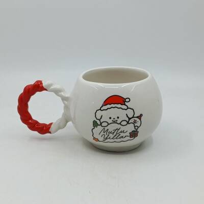 KÖPEKÇİK MUTLU YILLAR-BALONCUK KUPA - KIRMIZI SAP - 1