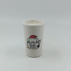 KÖPEKÇİK MUTLU YILLAR-SERAMİK PANDORA MUM - TEKLİ - 