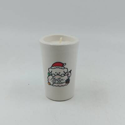 KÖPEKÇİK MUTLU YILLAR-SERAMİK PANDORA MUM - TEKLİ - 1