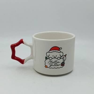 KÖPEKÇİK MUTLU YILLAR-YILDIZ KUPA - KIRMIZI SAP - 1