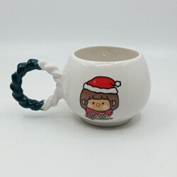 KÜÇÜK KIZ MUTLU YILLAR-BALONCUK KUPA - YEŞİL SAP - 