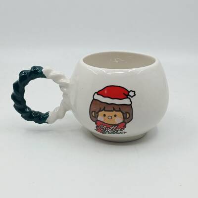 KÜÇÜK KIZ MUTLU YILLAR-BALONCUK KUPA - YEŞİL SAP - 2