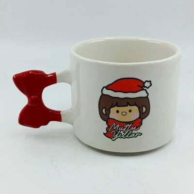 KÜÇÜK KIZ MUTLU YILLAR-KURDELE KUPA - KIRMIZI SAP - 1