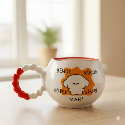 KÜÇÜK KÖPEK SİNİRİ-BALONCUK KUPA - TURUNCU SAP - 1