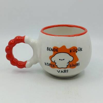 KÜÇÜK KÖPEK SİNİRİ-PUF KUPA - TURUNCU SAP TURUNCU TURNET - 1