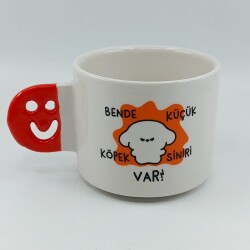 KÜÇÜK KÖPEK SİNİRİ-SMİLE KUPA - TURUNCU SAP - 