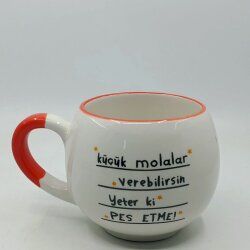 KÜÇÜK MOLALAR VEREBİLİRSİN-BALON KUPA - TURUNCU SAP TURUNCU TURNET - 