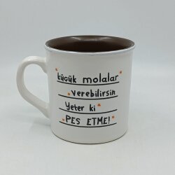KÜÇÜK MOLALAR VEREBİLİRSİN-İDA KUPA - TRANSPARAN SAP TRANSPARAN GÖVDE KAHVERENGİ İÇ - 