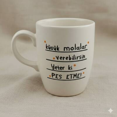 KÜÇÜK MOLALAR VEREBİLİRSİN-OVAL KUPA - TRANSPARAN SAP - 1
