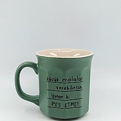 KÜÇÜK MOLALAR VEREBİLİRSİN-PETEK KUPA - RENKLİ - 