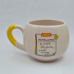 KÜÇÜK ŞEYLERLE MUTLU OLMAYI DENE - BALON KUPA - SARI SAP - 