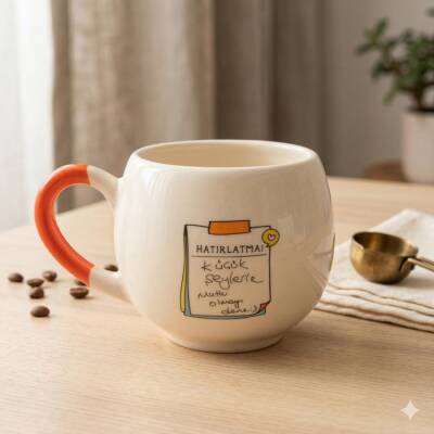 KÜÇÜK ŞEYLERLE MUTLU OLMAYI DENE-BALON KUPA - TURUNCU SAP - 1