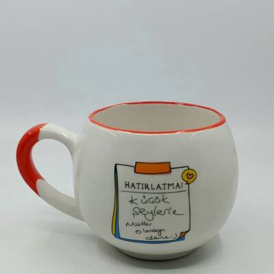 KÜÇÜK ŞEYLERLE MUTLU OLMAYI DENE-BALON KUPA - TURUNCU SAP TURUNCU TURNET - 1