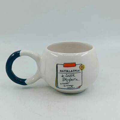 KÜÇÜK ŞEYLERLE MUTLU OLMAYI DENE-BALONCUK KUPA - YEŞİL SAP - 1