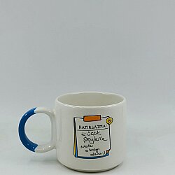 KÜÇÜK ŞEYLERLE MUTLU OLMAYI DENE-D KUPA - AÇIK MAVİ SAP - 