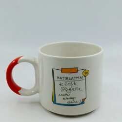 KÜÇÜK ŞEYLERLE MUTLU OLMAYI DENE-D KUPA - TURUNCU SAP - 