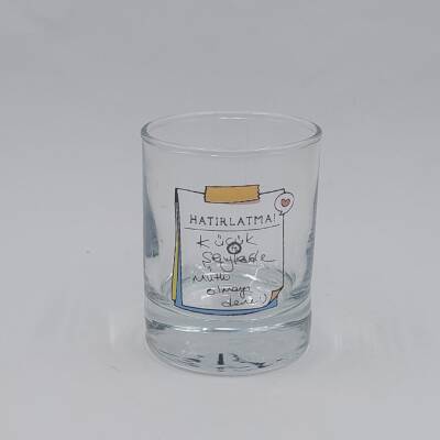 KÜÇÜK ŞEYLERLE MUTLU OLMAYI DENE-SHOT BARDAĞI - ŞEFFAF - 1