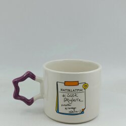 KÜÇÜK ŞEYLERLE MUTLU OLMAYI DENE-YILDIZ KUPA - MOR SAP - 