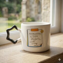 KÜÇÜK ŞEYLERLE MUTLU OLMAYI DENE-YILDIZ KUPA - YEŞİL SAP - 