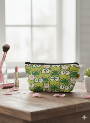 KURBAĞA- ITS A FROGS LİFE -MAKYAJ ÇANTASI - TEKLİ - 