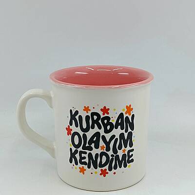KURBAN OLAYIM KENDİME-İDA KUPA - TRANSPARAN SAP TRANSPARAN GÖVDE PEMBE İÇ - 1
