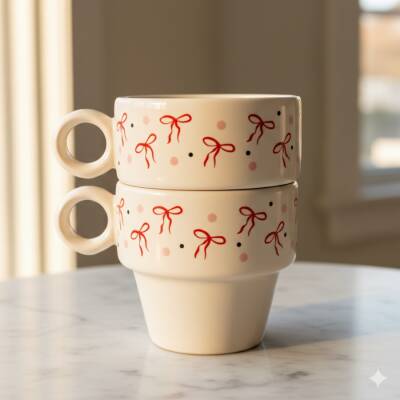 KURDELA-İKİLİ ESPRESSO BARDAĞI - TRANSPARAN - 1