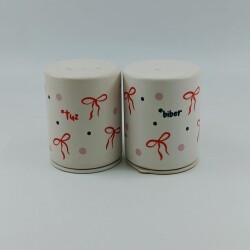 KURDELA-SİLİNDİR SERAMİK TUZLUK - TRANSPARAN - 