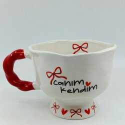 KURDELE CANIM KENDİM-SET-BALERİN KUPA - KIRMIZI SAP - 