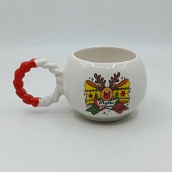 KURDELE GEYİK MUTLU YILLAR-BALONCUK KUPA - KIRMIZI SAP - 